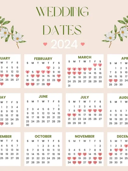 The complete list of auspicious wedding dates for 2024. We handle the timelines and checklists so you can enjoy the process.