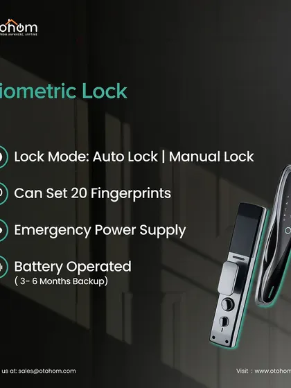 Our biometric locks are designed for ultimate security and convenience. They feature both auto and manual lock modes, can store up to 20 fingerprints, and include an emergency power supply for uninterrupted protection.
