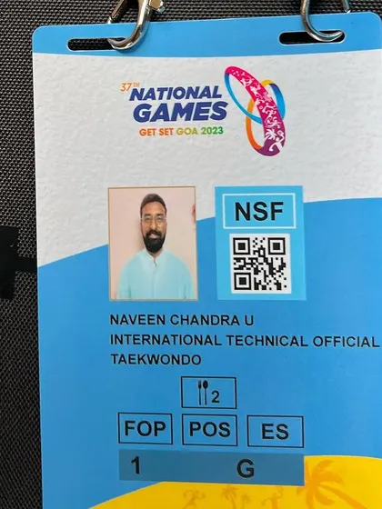 My official accreditation for the National Games, a symbol of the trust placed in me by the national federation.