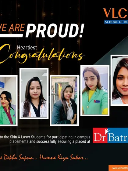 Our Skin & Laser students have successfully secured placements at Dr. Batra's. We take pride in preparing our students for specialized roles in established clinics.
