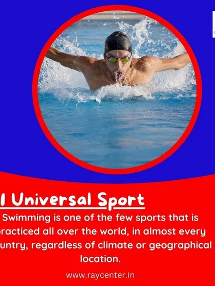 A fun fact highlighting swimming as a universal sport practiced all over the world.
