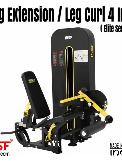 The 4-in-1 leg machine in its upright configuration.