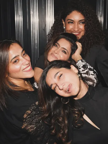 A candid moment of fun with friends at ICY Dubai. It's all about making memories.