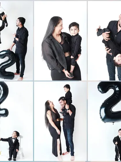 A collage celebrating turning two! This collection of shots shows off all the fun and personality of a toddler's milestone birthday shoot.