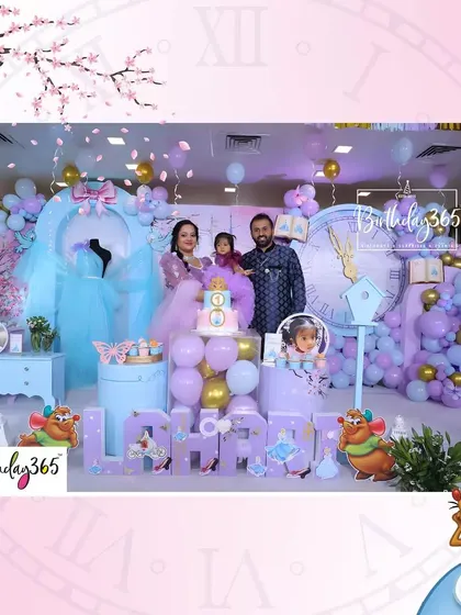 A picture-perfect moment from Lahari's Cinderella-themed first birthday. We love seeing families come together to celebrate in the magical worlds we create.