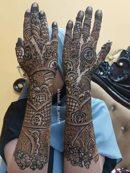 A duplicate image showing a full-arm bridal design.