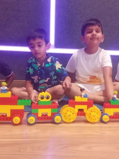 A duplicate of ID 161, showing the colorful train models built by our youngest engineers.