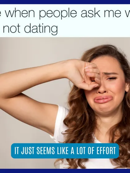 When people ask why I'm not dating, sometimes the honest answer is it just seems like a lot of effort. If you feel this way, maybe it's time for a matchmaker.
