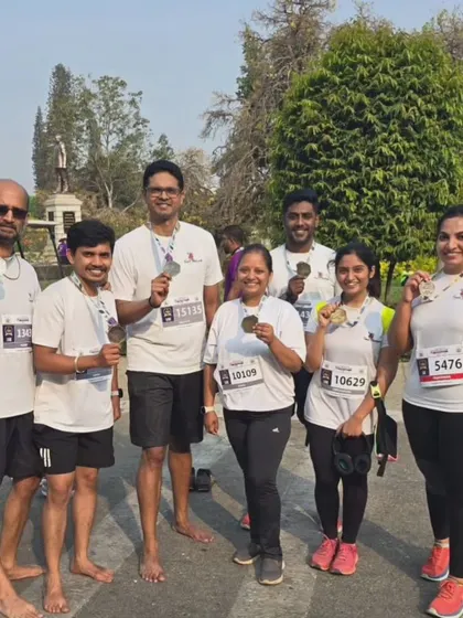 Team Shushanth at the Karnataka State Police Golden Jubilee Run. Kicking off the year's running season with a successful 10k, with every member earning their finisher medal.