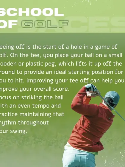 Teeing off sets the tone for the entire hole. We share tips on maintaining an even tempo and rhythm to improve your overall score right from the start.