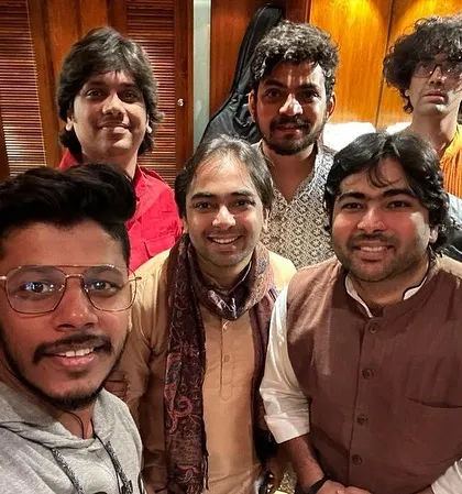 A selfie with the band. We are more than just a band; we are a family of musicians on a journey together.