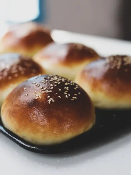 Perfectly proofed and baked burger buns. Why buy when you can make your own superior buns at home?