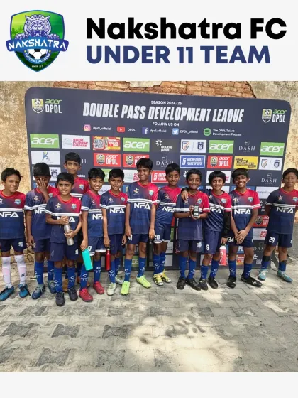 Our Under-11 team celebrating a 2-0 victory in the DPDL Match. Great teamwork and effort from every single player on the pitch.
