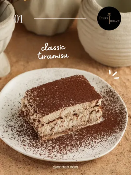 A perfect slice of classic tiramisu from Dessert Therapy. Each photo in my Tiramisu guide focuses on the texture and presentation of the dessert from different Mumbai spots.