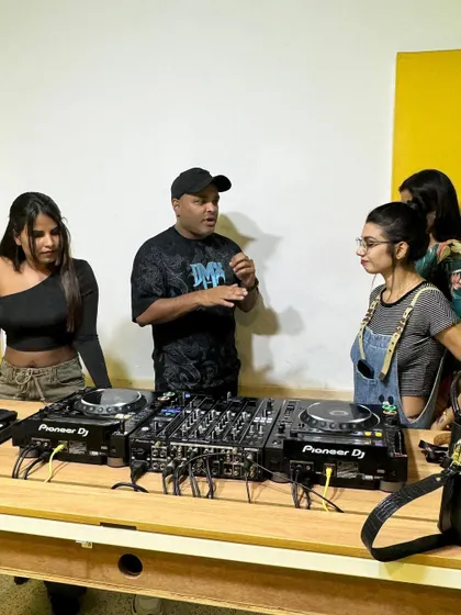 Another angle from our workshop, showing the focused, interactive learning environment we foster. You get direct feedback and guidance from seasoned professionals.