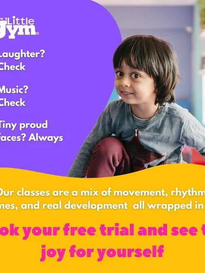 Laughter? Check. Music? Check. Tiny proud faces? Always. Our classes are a mix of movement, rhythm, and real development. Book a free trial to see the joy for yourself.
