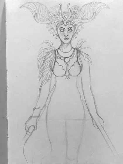 An alternate, very early sketch of "Tara."