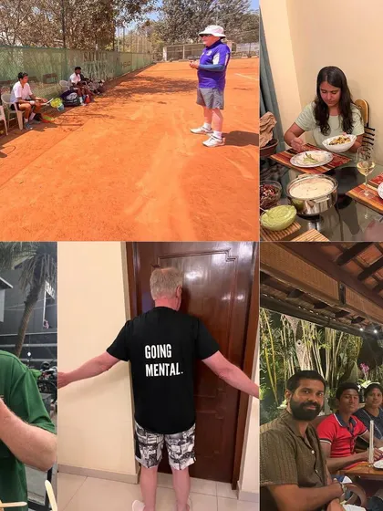 More moments from Coach David Nelson's visit, including on-court sessions, team dinners, and experiencing local culture.
