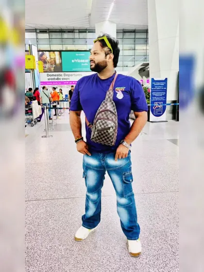 At the airport, heading to Siliguri with the band. We are packed and ready to bring our music to a new city.