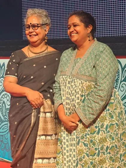 With Smt. Deepa Sridhar, who gave me my first school choreography assignment in 2004. My journey in large-scale productions began here, and I am grateful for the mentors who guided me.