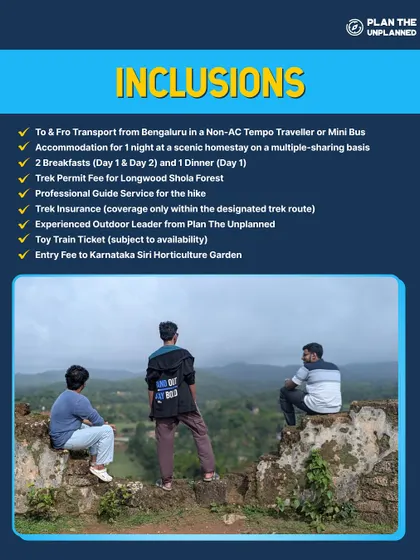 This graphic shows what's included in our trips, like transport, accommodation, and guide services.