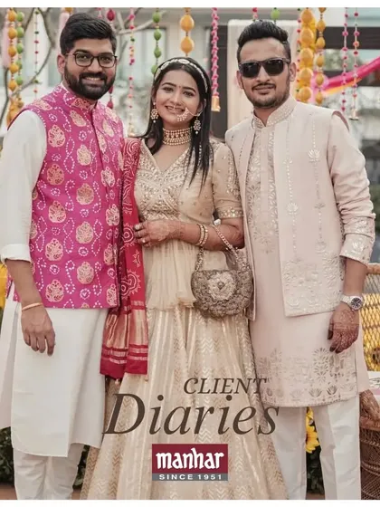 Client Diaries. We love celebrating life with our clients. Here, they exude grace in our bespoke bandhgala jackets and kurtas.