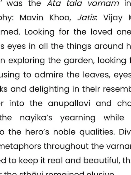 A thoughtful review from Sruti Magazine for my performance at Narada Gana Sabha. The search continues.