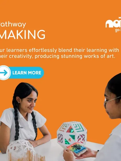 The Making Pathway is where creativity and learning blend seamlessly. My students produce stunning works of art, like these intricate geometric sculptures, transforming their imagination into tangible masterpieces.