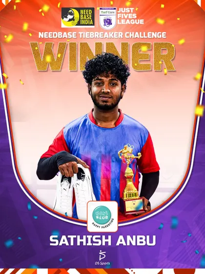 Sathish Anbu, the winner of the Needbase Tiebreaker Challenge in Edition 1. He completed the difficult course in a record time of 17.98 seconds.