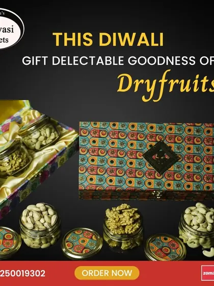 This Diwali, gift the delectable goodness of dry fruits. I offer beautifully packaged dry fruit boxes that make for a healthy and elegant festive gift.
