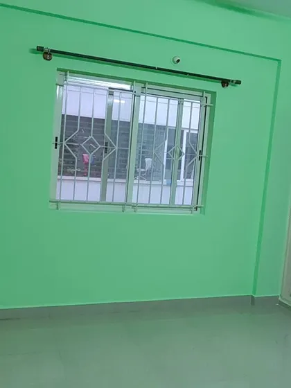 This series of images shows a complete apartment repaint. We used a pleasant light green color to give the entire home a consistent and clean appearance, perfect for a rental unit.