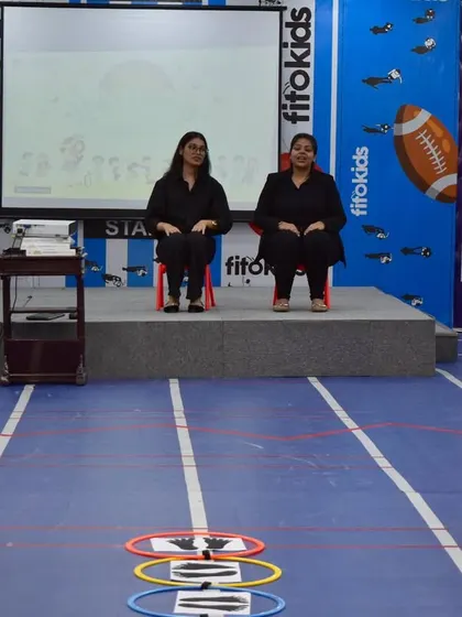 Our headmistress and a child psychology expert address the parents. We bring in experts to share valuable insights, helping parents understand the emotional and developmental world of their children.