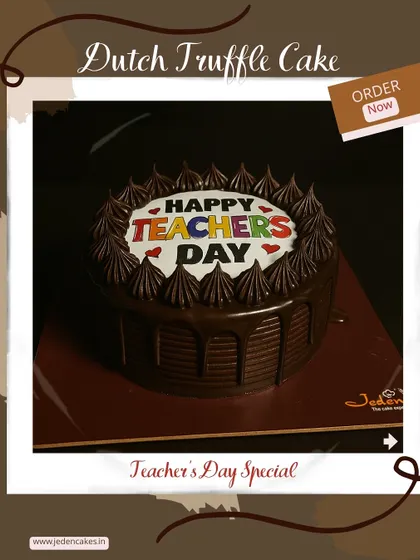 A sweet 'Thank You' for the best teachers. This Dutch Truffle cake with a "Happy Teacher's Day" message is a delicious way to show your appreciation.