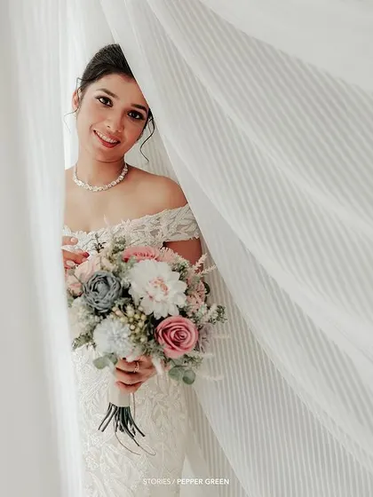 A portrait of Shilpa, serene and radiant, just moments before her Christian wedding ceremony. I believe in capturing the quiet grace and anticipation that fills the air on your special day.