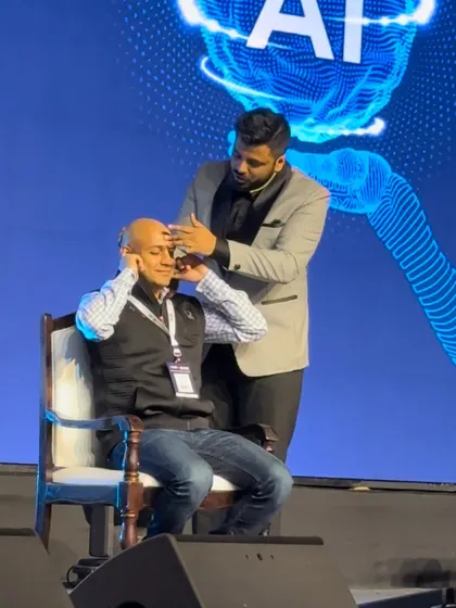 A powerful moment of mentalism, where I make a connection with a volunteer on stage to read their thoughts.