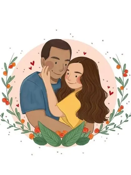 This custom couple illustration is a perfect example of a personalized gift. We can add small details and a color palette that is meaningful to you.