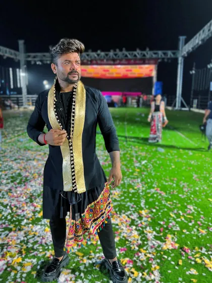 My outfit for Day 3 of Navratri, a modern take on traditional wear.