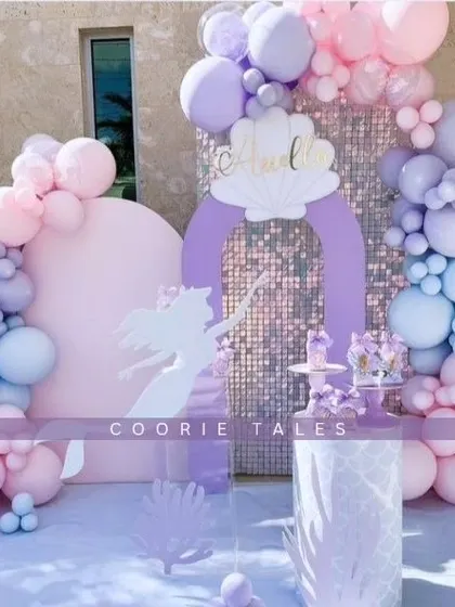 Dive into an underwater fairytale with our Little Mermaid theme. We designed this magical birthday with custom backdrops, a shimmering sequin wall, and pastel balloon garlands to bring Ariel's world to life for a special princess.