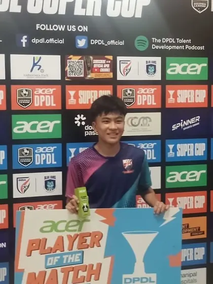 Celebrating another Player of the Match award after qualifying for the Super Six stage of the DPDL Super Cup. Individual brilliance contributes to team success.