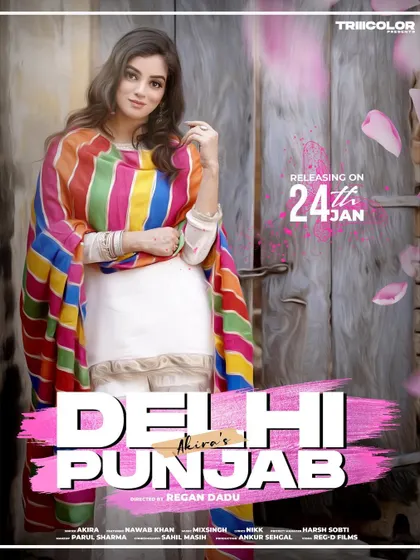 The release date poster for "Delhi Punjab", featuring a traditional Punjabi look. This shows my versatility in styling and performance.