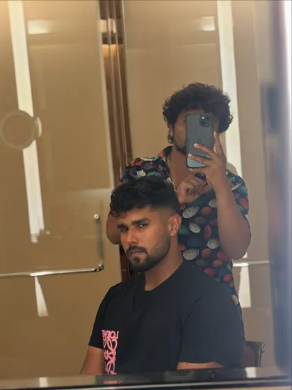 Styling Harshit Rana of KKR. This textured crop with a fade is one of my most requested styles.