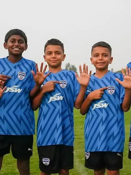 Five stars, one big happy family! Our youth players celebrate the club's five-star AIFF Academy Accreditation.