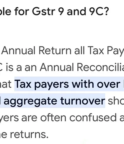 We help you determine your filing obligations. For example, we assess if your aggregate turnover requires you to file a GSTR 9C reconciliation statement.