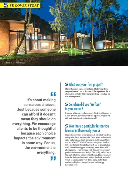 An excerpt from our Surfaces Reporter cover story, where we talk about making conscious, environmentally-friendly choices. For us, the environment is everything, and it guides our design decisions.