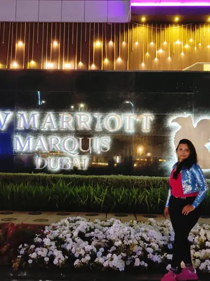 Arriving at the magnificent JW Marriott Marquis in Dubai for a grand wedding event. I am experienced in working with premier international venues to plan and execute flawless celebrations.