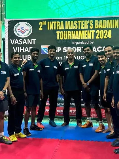 Our team of coaches and organizers who made the 2nd Intra-Masters Badminton Tournament a massive success.
