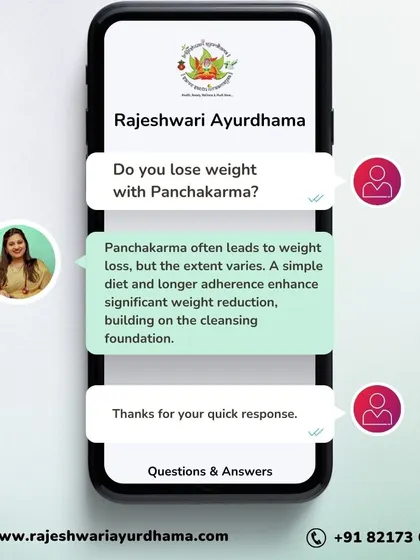 A common question: "Do you lose weight with Panchakarma?" Yes, Panchakarma often leads to weight loss by cleansing the body. Adhering to a simple diet enhances this effect for significant results.