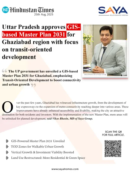 Our Managing Director, Vikas Bhasin, shares his perspective in the Hindustan Times on Ghaziabad's new Master Plan 2031. We are ready to shape the future of urban living with this new transit-oriented development plan.