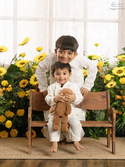 Two brothers, one sweet bond. These Rakhi portraits are more than just photos, they are a celebration of family and love.