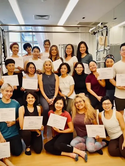 A group photo from a recent intensive training I attended. Surrounding myself with other passionate instructors from around the world helps me grow and bring fresh perspectives back to my studio.